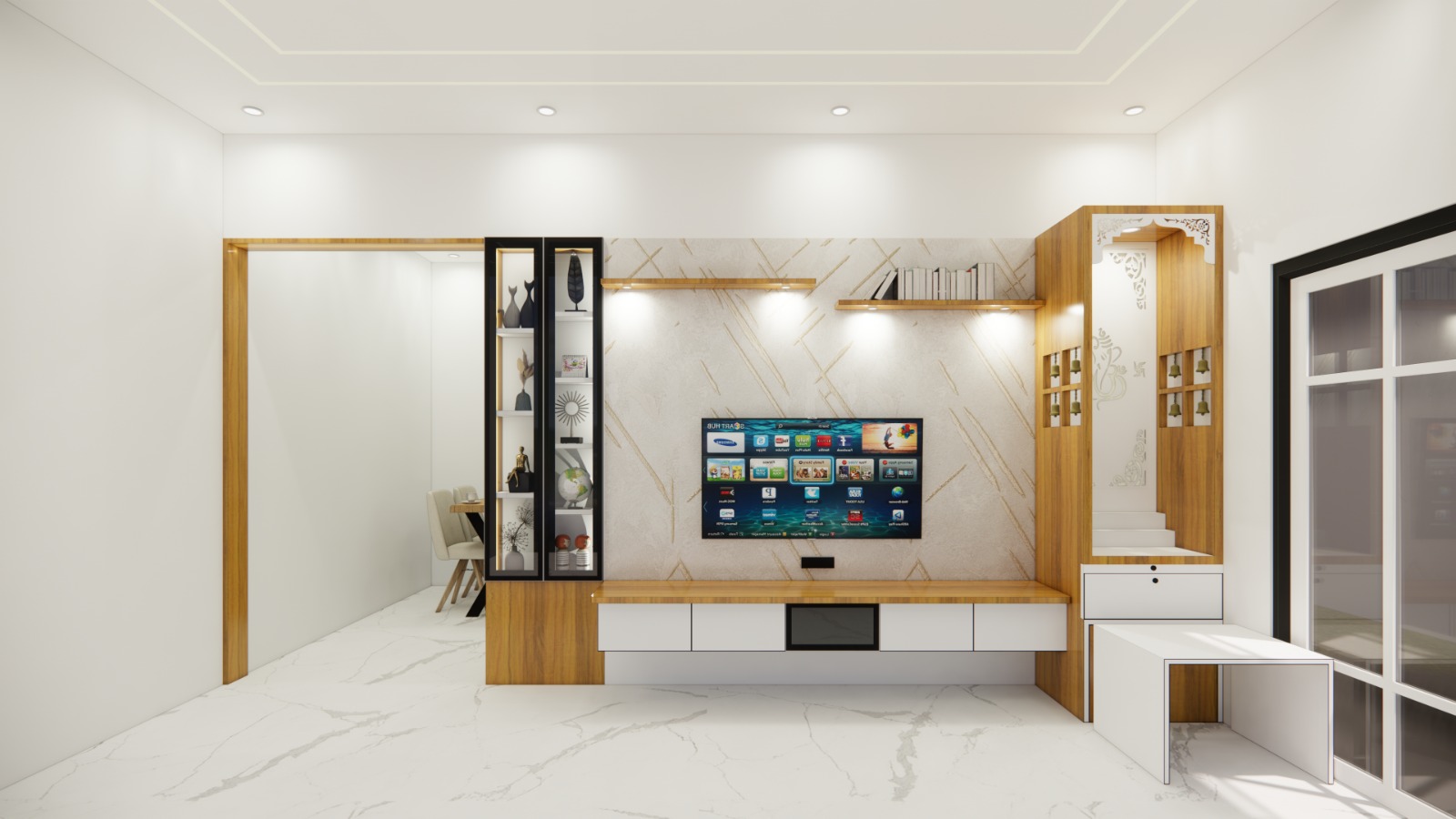 TV wall interior