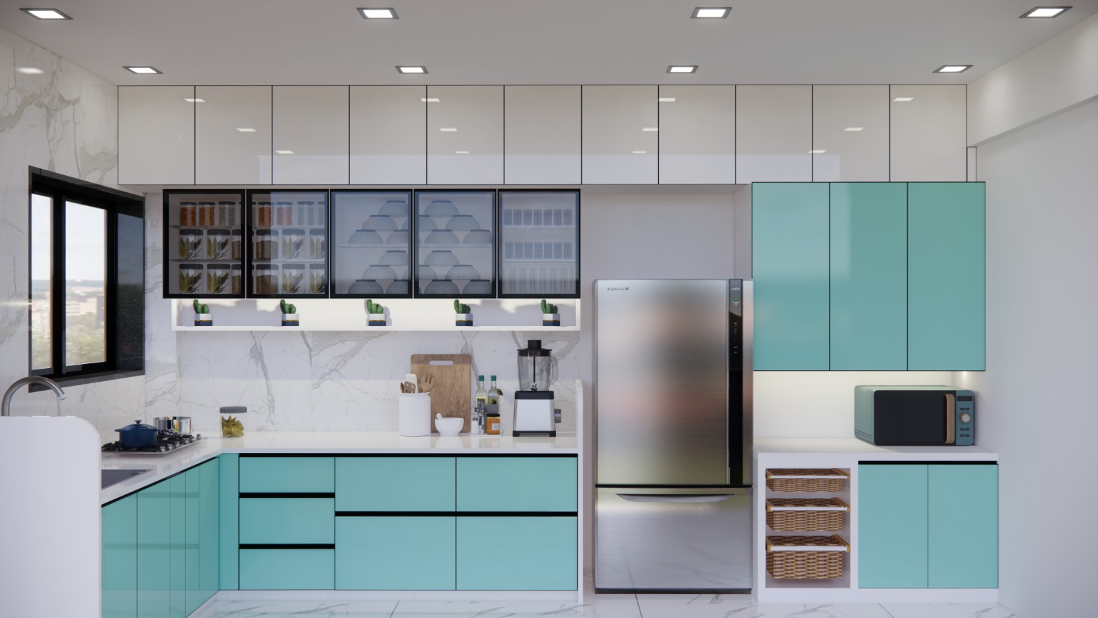 Kitchen after interior design