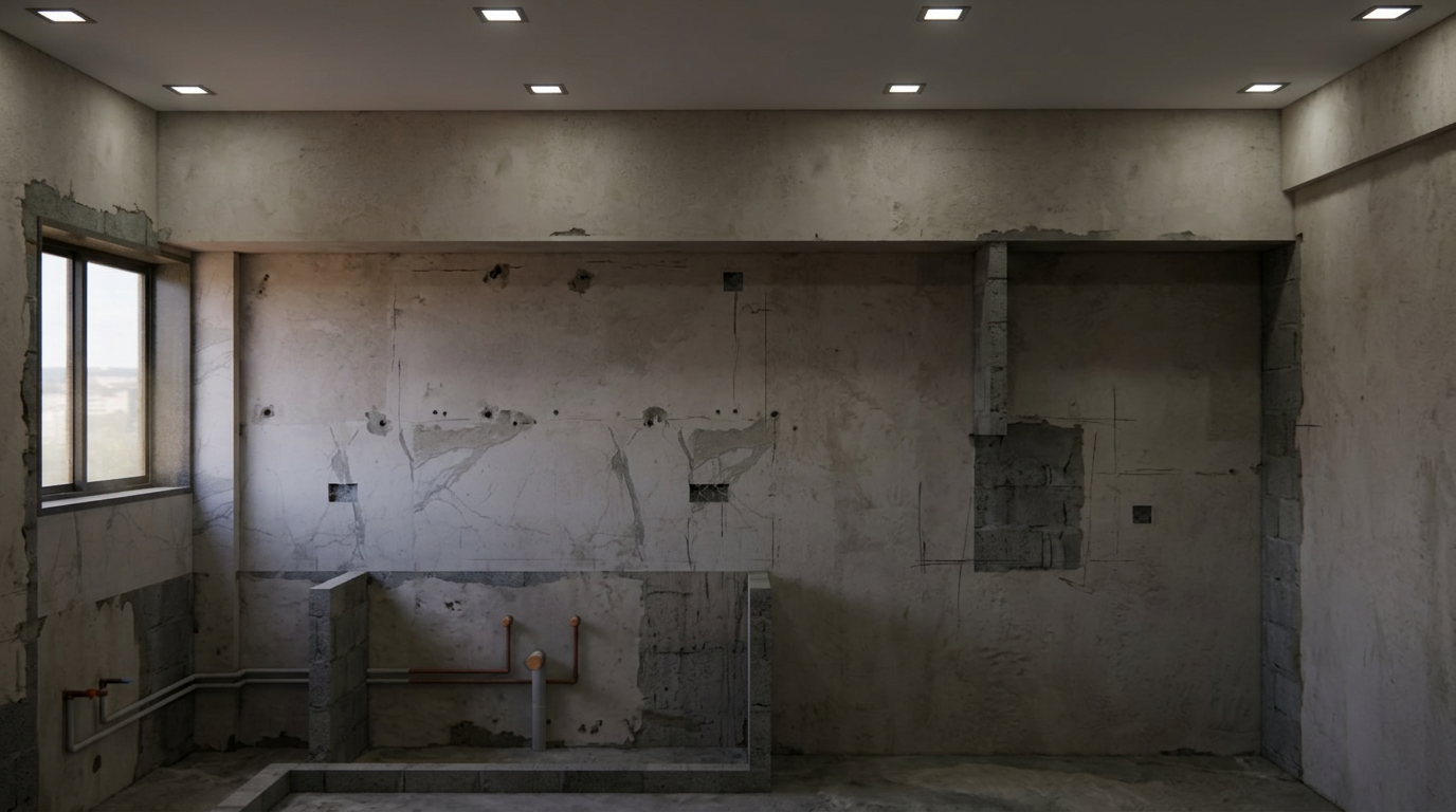 Kitchen — AI-generated illustrative unfinished room